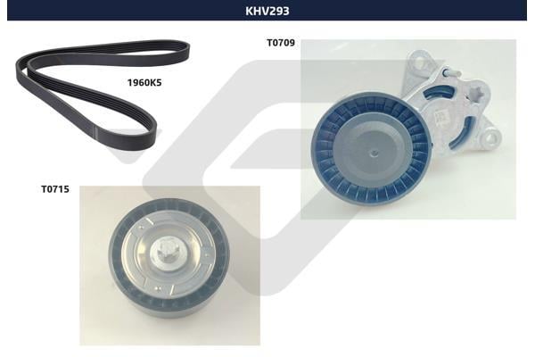 Kit de courroie d'accessoire HUTCHINSON ref. KHV 293